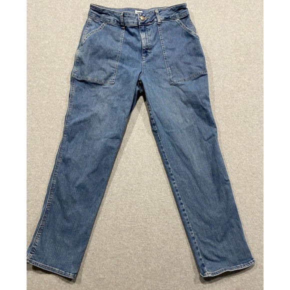 Lee Workwear Blue Denim Utility/Carpenter Jeans 16WM High Waist - Picture 1 of 12